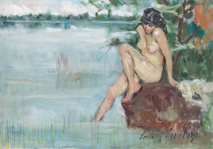 CARLO CHERUBINI - 'Nuda sullo scoglio'