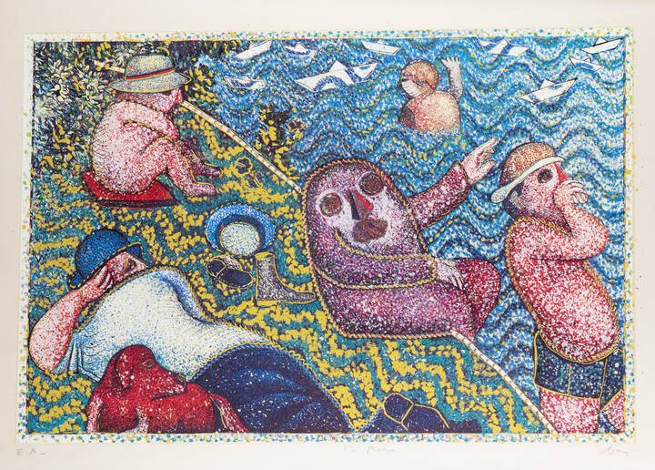 ENRICO BAJ - 'La Baignade' 1972