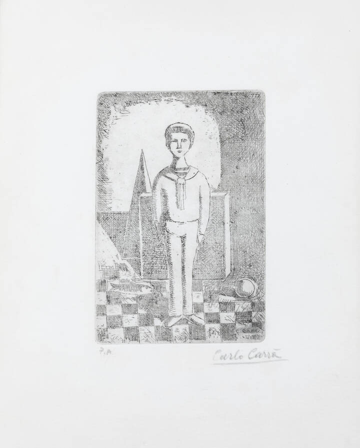 CARLO CARRA' - 'Fanciullo'