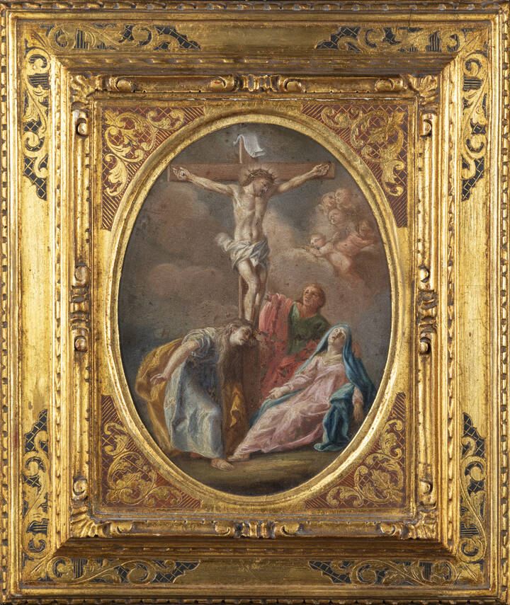 PITTORE ANONIMO - 'Crocifissione' fine XVII-inizio XVIII secolo