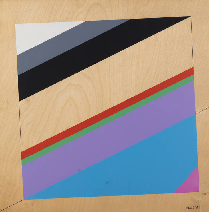 EUGENIO CARMI - 'Spazi e colori cinque' 1978