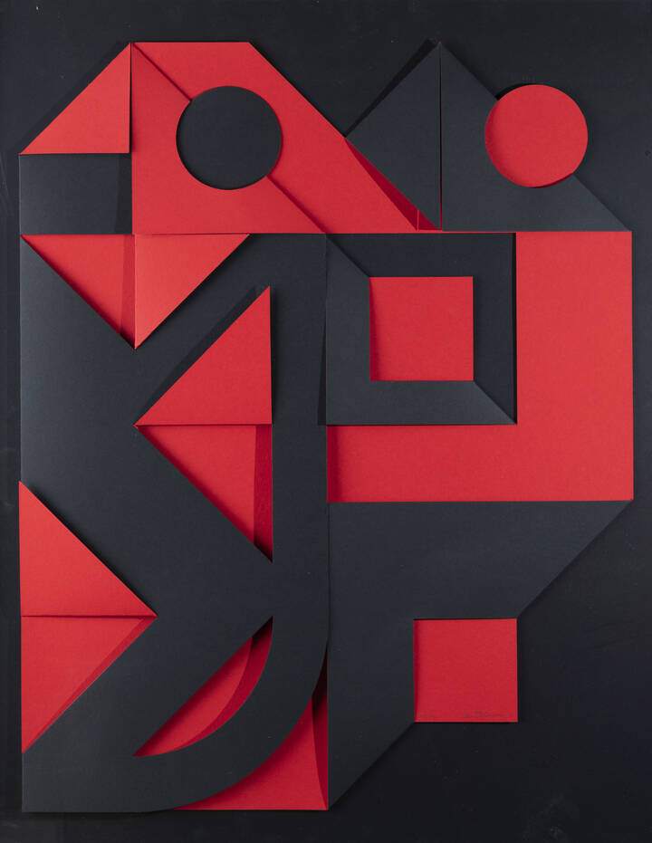 ENRICO CASTELLANI - 'Nero-rosso' 