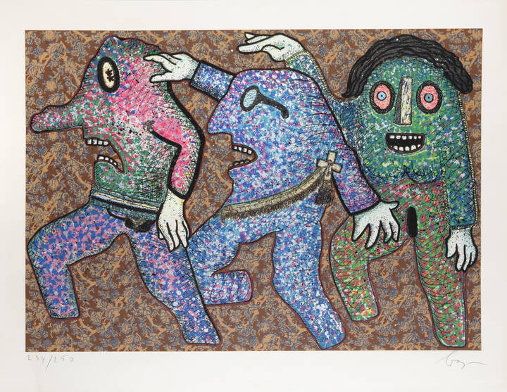 ENRICO BAJ - 'Balletto americano' 1973