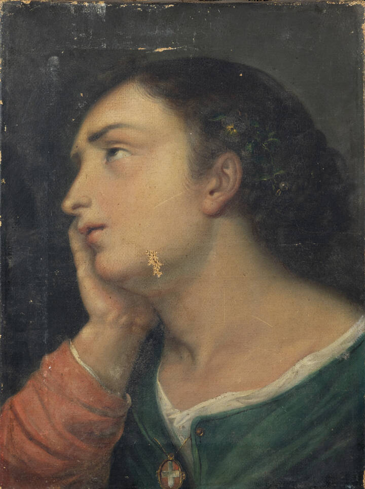 PITTORE ANONIMO - 'Pensiero d'Italia' 1847