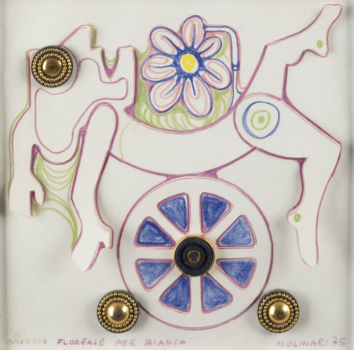 MARIO MOLINARI - 'Omaggio floreale per Bianca' 1975