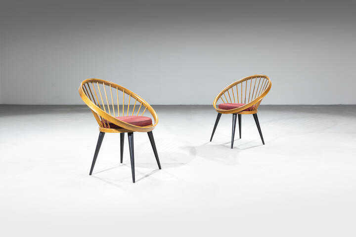 YNGVE EKSTROM - Coppia di poltroncine