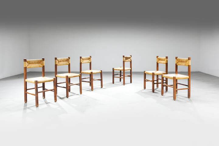 CHARLOTTE PERRIAND, nello stile di - Sei sedie 