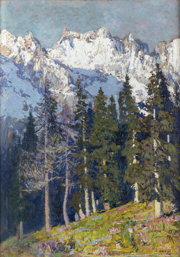 CESARE MAGGI - 'Dente del Gigante (Monte Bianco)' 1924