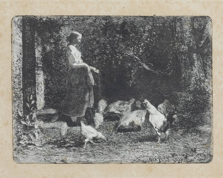 ANTONIO FONTANESI - 'Il becchime'