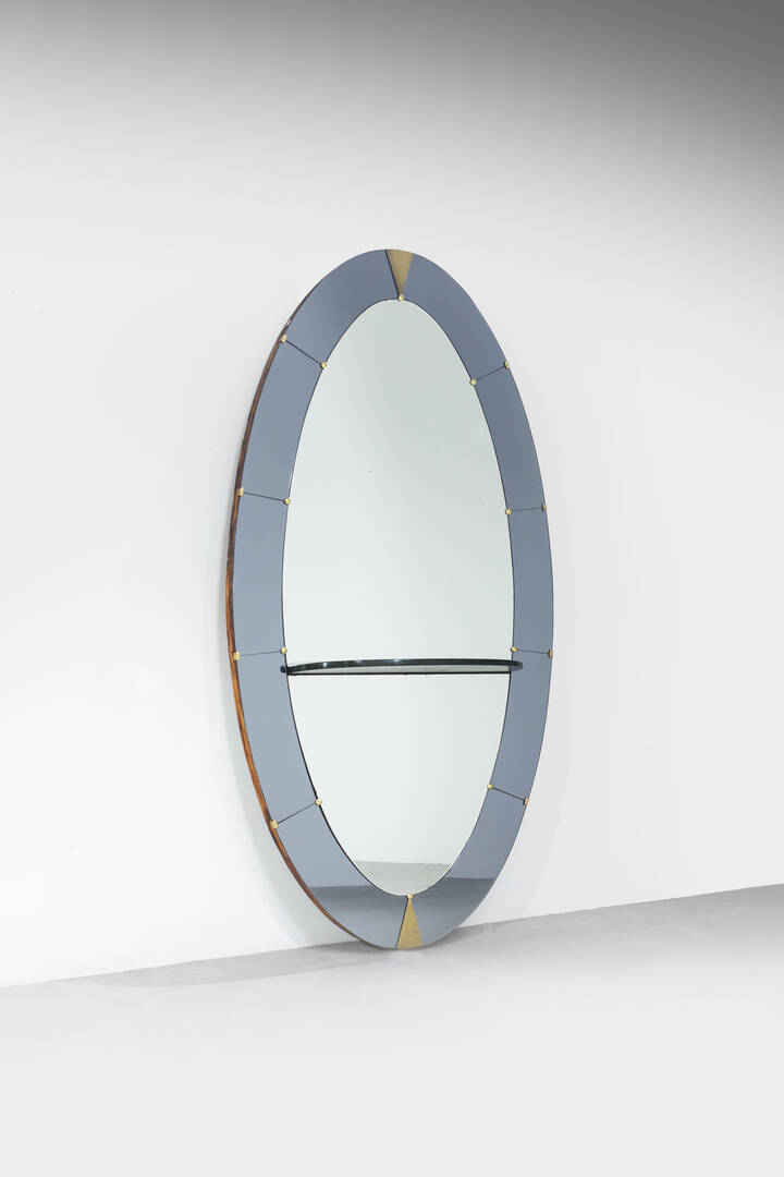 CRISTAL ART - Specchiera da terra con mensola