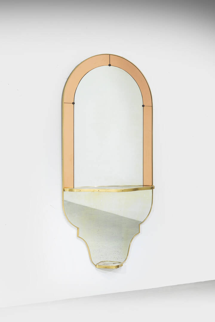 CRISTAL ART, nello stile - Specchiera con mensola