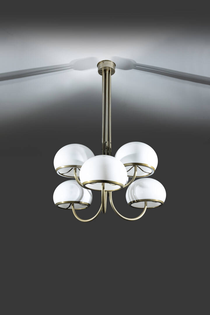 VITTORIO GREGORETTI, LODOVICO GREGORETTI - Lampada a sospensione a sei  luci