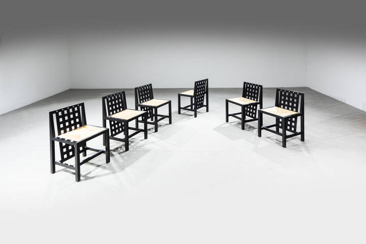 CHARLES RENNIE MACKINTOSH - Sei sedie mod. D.S.3