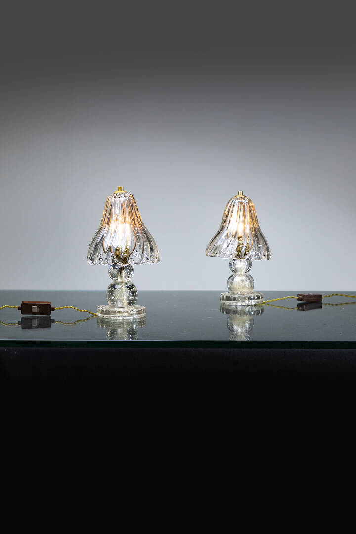 PRODUZIONE MURANESE - Coppia di lampade da tavolo