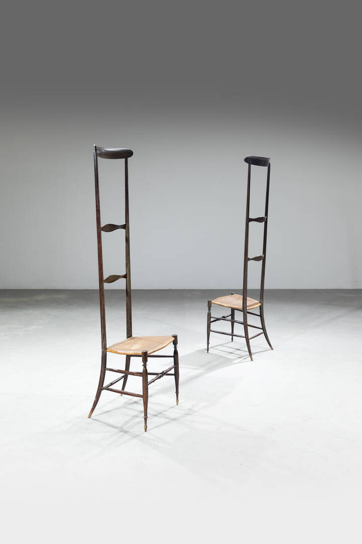 PRODUZIONE ITALIANA - Coppia di sedie mod.Chiavarine