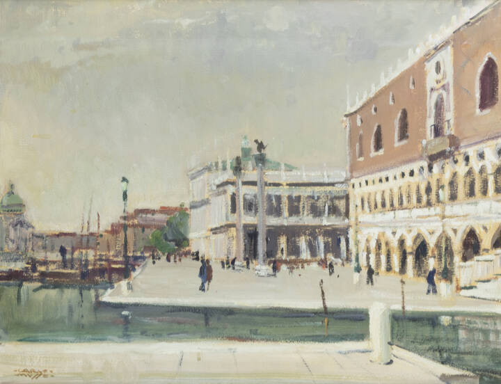 CARLO MUSSO - 'Riva degli Schiavoni (Venezia)'