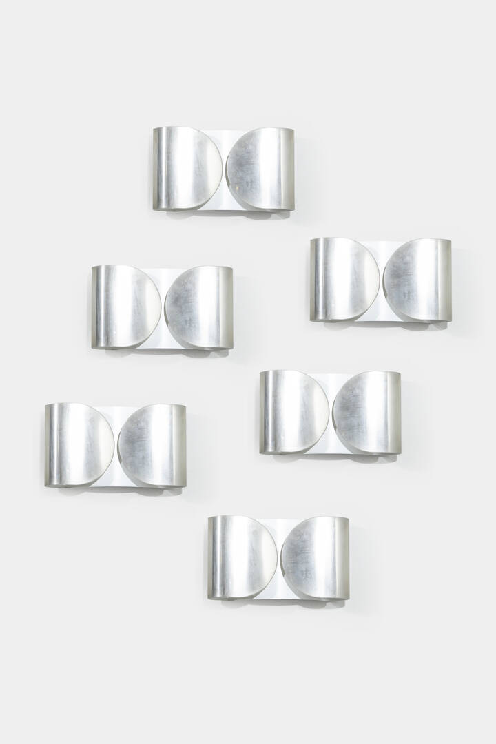 AFRA E TOBIA SCARPA - Sei lampade da parete mod. Foglio