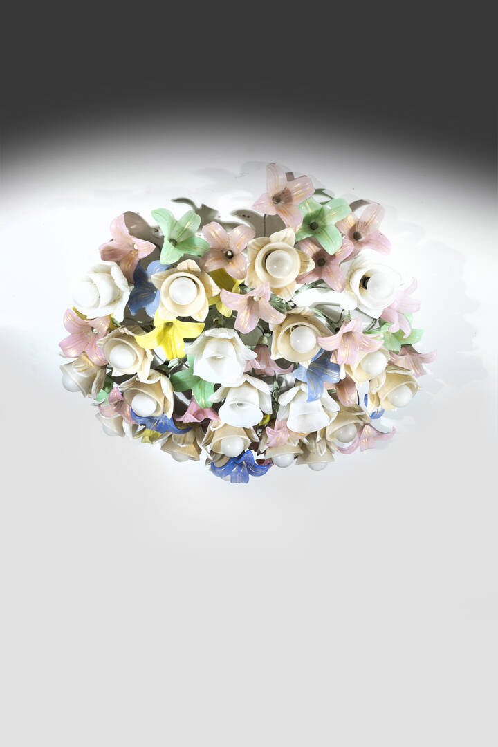 BAROVIER & TOSO - Lampada a sospensione ad elementi floreali