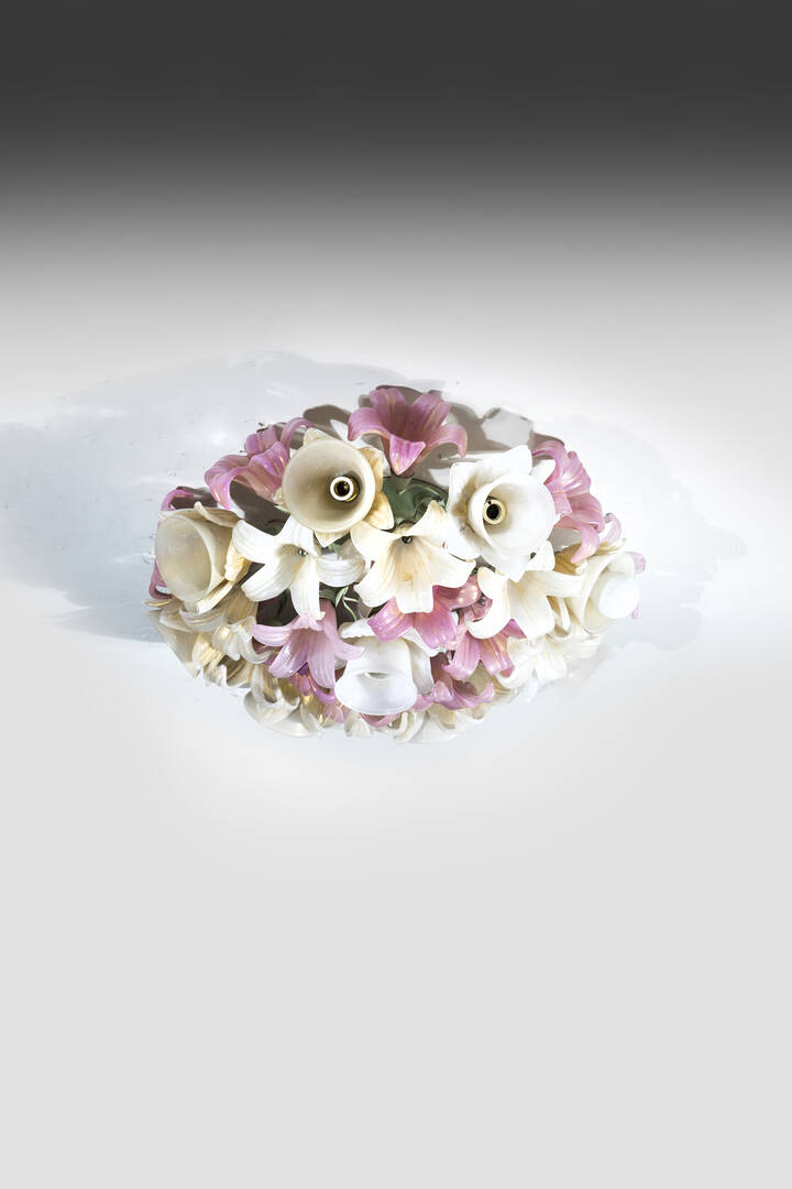 BAROVIER & TOSO - Lampada a sospensione ad elementi floreali