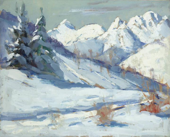 FELICE VELLAN - 'Paesaggio montano' 1942