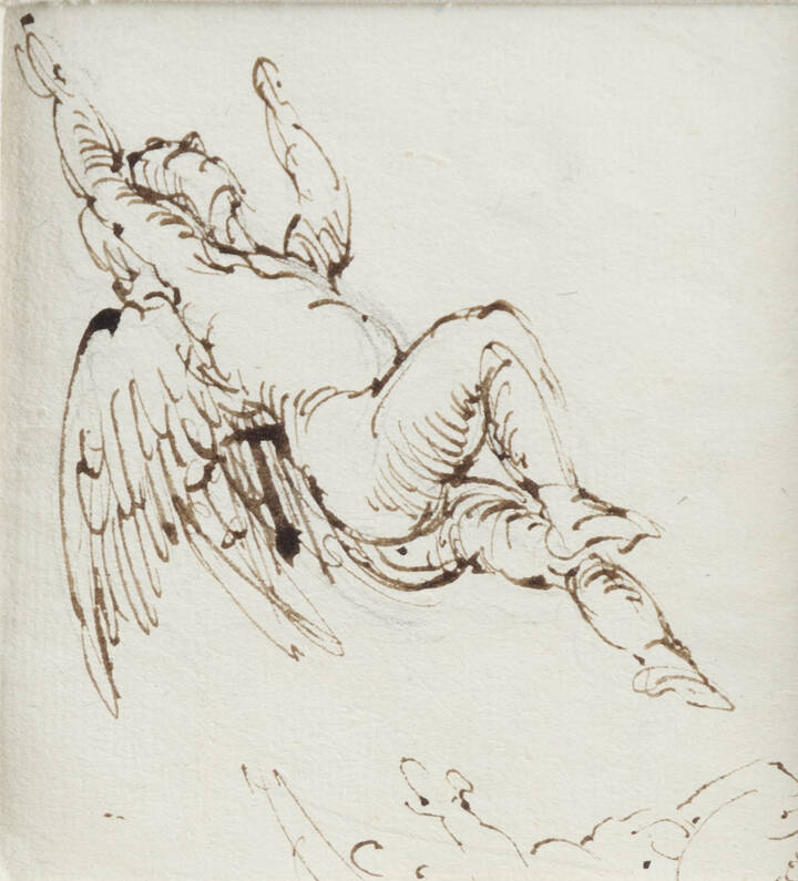 PITTORE ANONIMO - 'Angelo in volo'