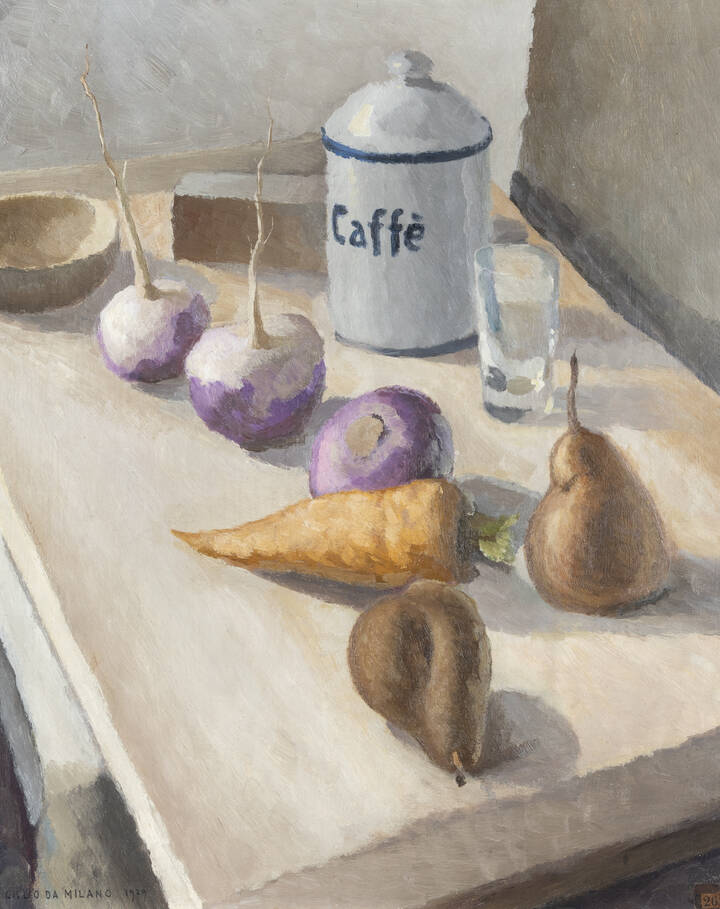 GIULIO DA MILANO - 'Natura morta con rape' 1929