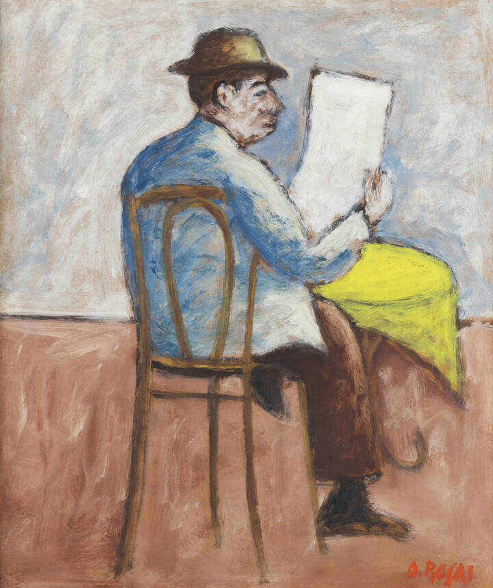 OTTONE ROSAI - 'Uomo seduto' 1955 circa