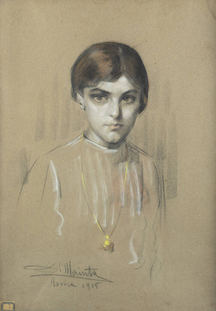 SALVATORE DI MAIUTA - 'Ritratto di fanciulla', Roma, 1915