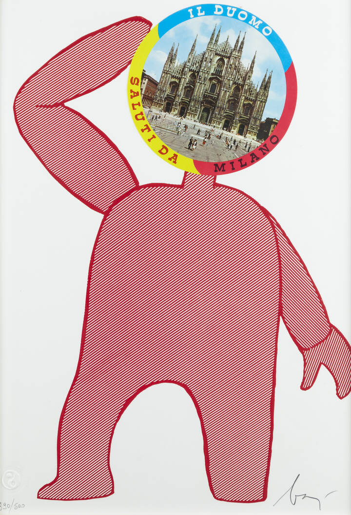 ENRICO BAJ - 'Il Duomo. Saluti da Milano'