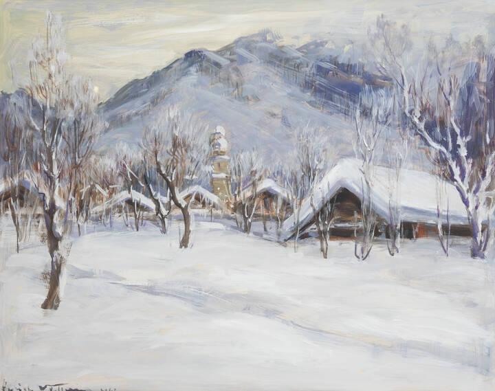 FELICE VELLAN - 'Nevicata a Bardonecchia' inverno 1963