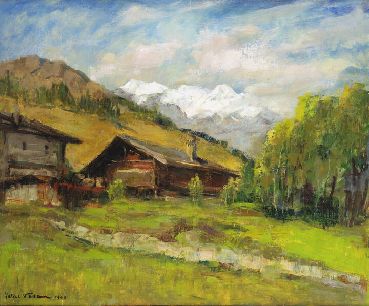 FELICE VELLAN - 'In Val d'Ayas' (Valle d'Aosta) 1965