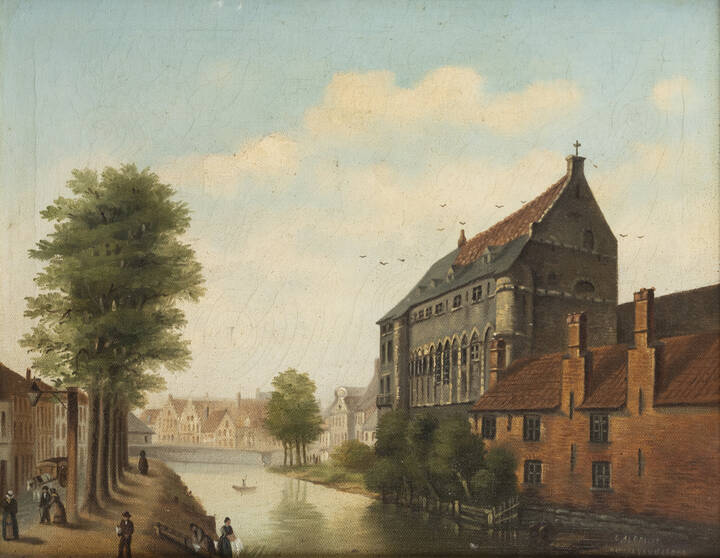 AUTORE NON IDENTIFICATO - 'Paesaggio olandese'