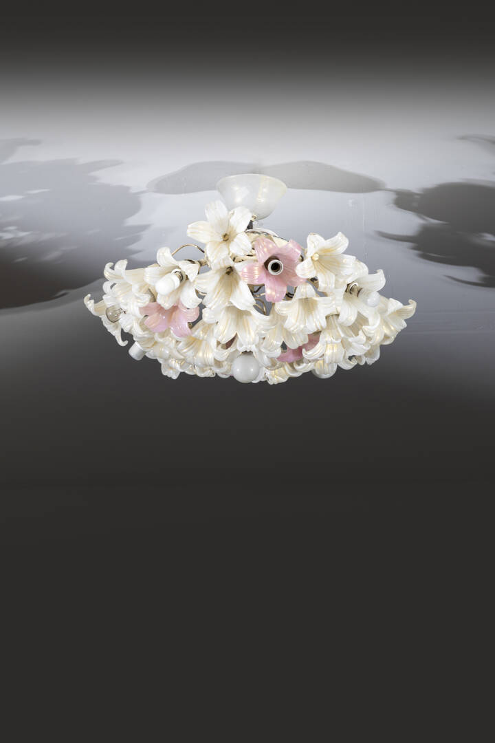 BAROVIER & TOSO - Lampada a sospensione ad elementi floreali