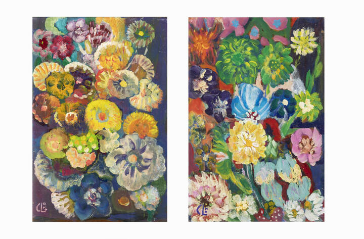 CARLO LORO - Coppia di quadri raffiguranti 'Fiori'