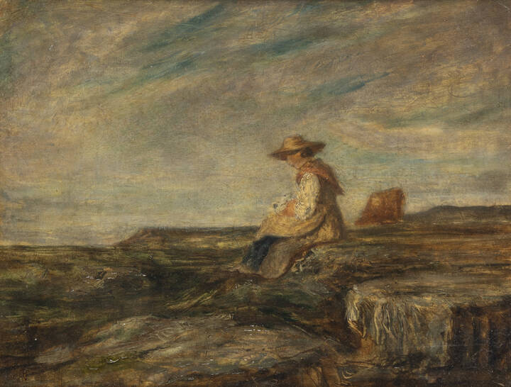 ANTONIO FONTANESI - 'Pastorella solitaria'