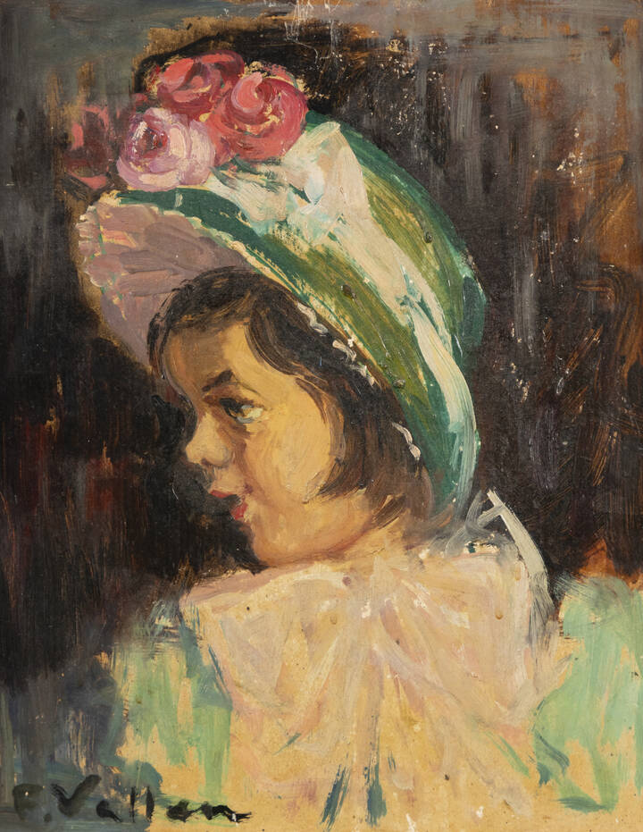 FELICE VELLAN - 'Ritratto di bambina'