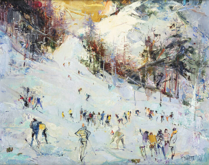 MICHELE BARETTA - 'Sciatori a Bardonecchia' 1968