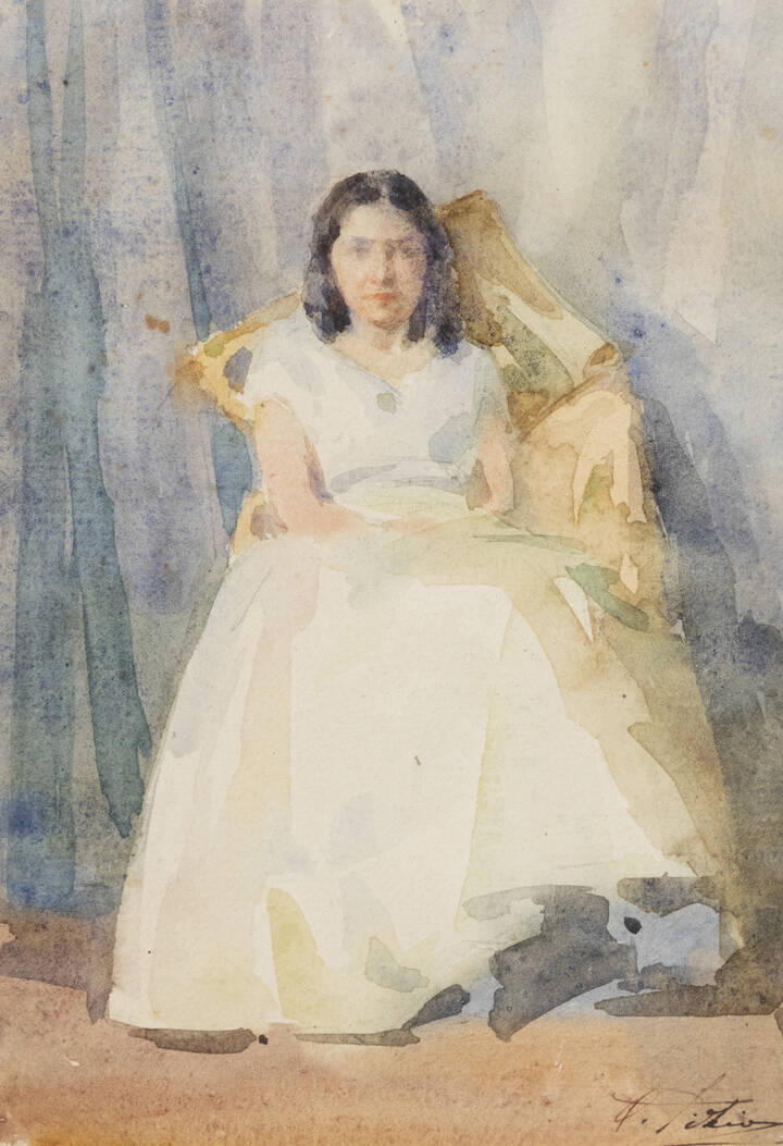 ORESTE PIZIO - 'Figura femminile seduta'