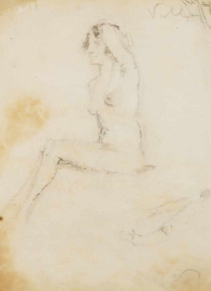 FELICE VELLAN - 'Nuda seduta in posa'