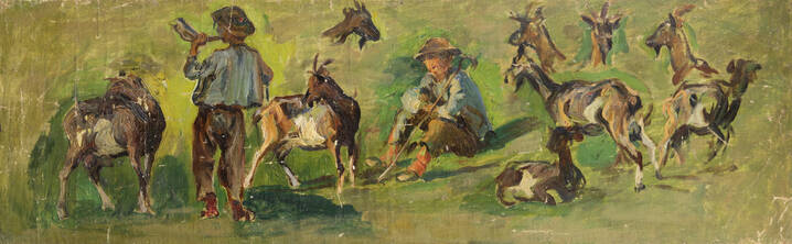 FELICE VELLAN - 'Pastori con capre'