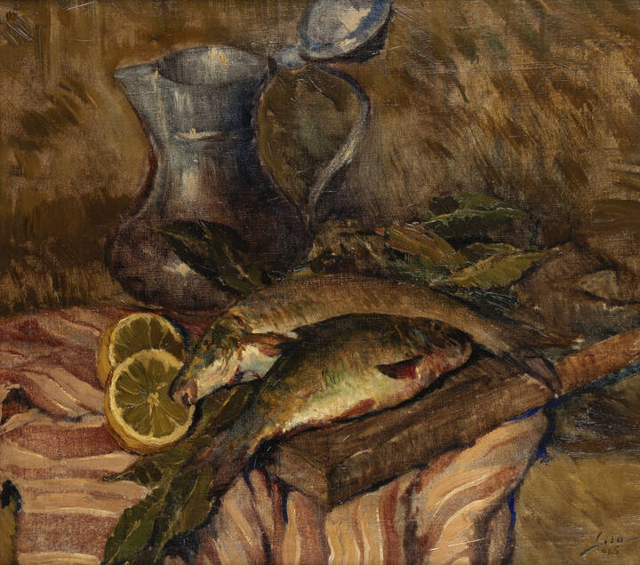 MARIO LISA - 'Natura morta con pesci' 1945