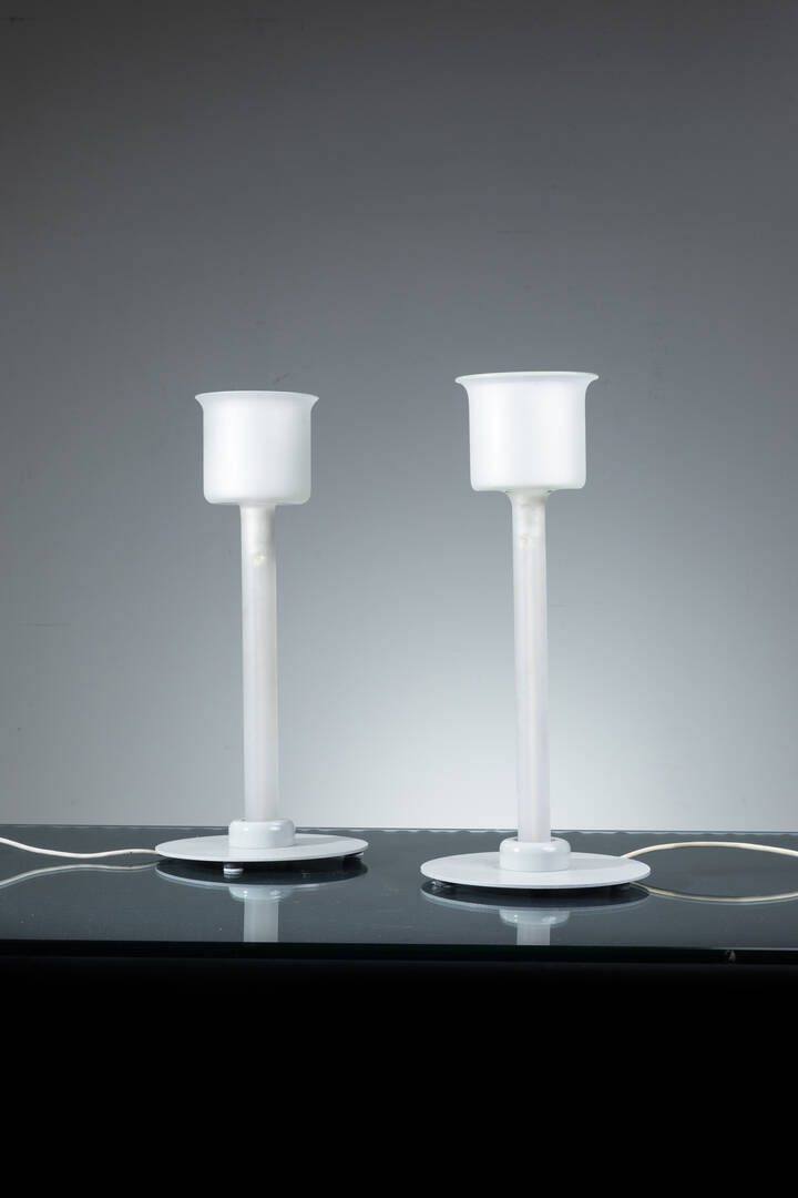 PIERO CASTIGLIONI, ROBERTO MENGHI - Coppia di lampade da tavolo mod. Canna