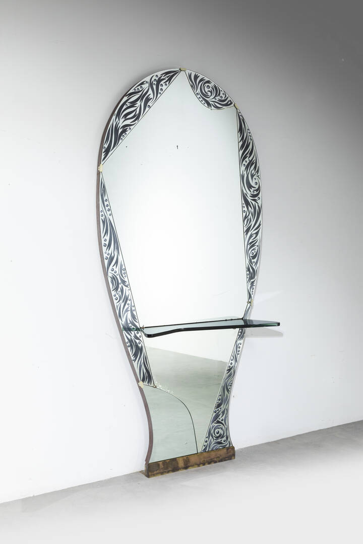 CRISTAL ART - Specchiera con mensola