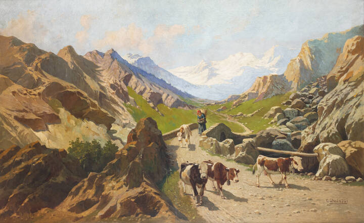 UGO GHEDUZZI - 'Paesaggio montano'