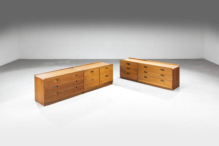 TITO AGNOLI - Quattro cassettiere della serie Fiorenza