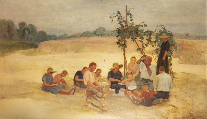 GIULIO BOETTO - 'La sosta' 1942