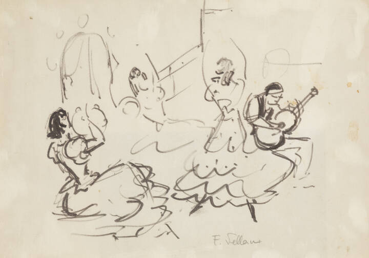 FELICE VELLAN - 'Suonatori e danzatrici'