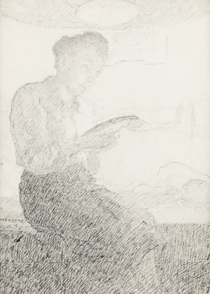 GIUSEPPE MANZONE - 'Disegno per la ricamatrice'