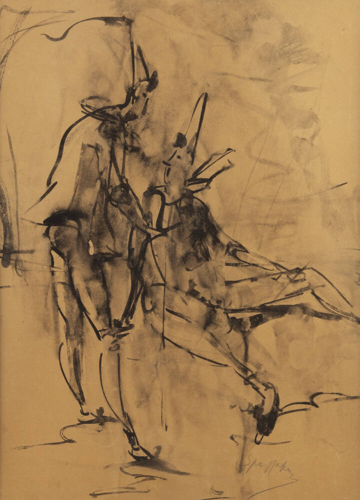 LUIGI SPAZZAPAN - 'Confidenze (Due pagliacci)' 1933
