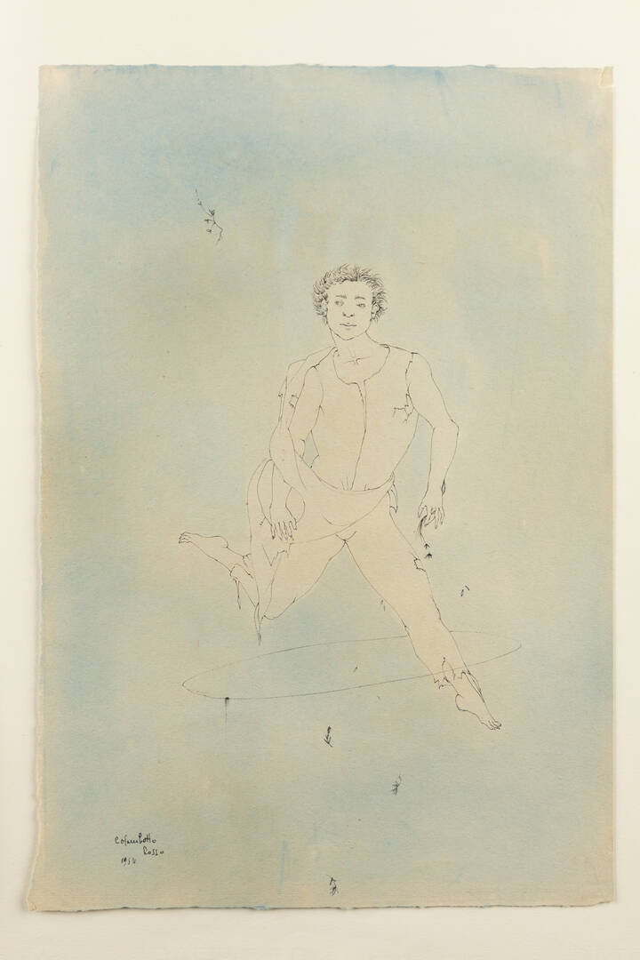 ENRICO COLOMBOTTO ROSSO - 'Figura maschile' 1954